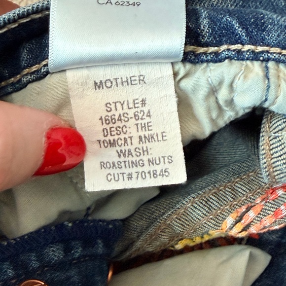 MOTHER The Tomcat Ankle “Roasting Nuts” Jeans 🌞 Embroidered Sun | Size 28 - Picture 12 of 16